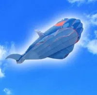 21 M 3D HUGE Parafoil Whale KiteBlue A0123456789101519654