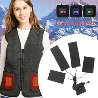 Hunting Jackets Heat Pad USB Third Gear Temperature 4 In 1 Metal Fiber Warm Winter Electric Clothing Heating Pads Fr Bibs For Men Ear Cover