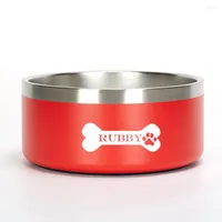 Bowls Custom Name Stainless Steel Dog Bowl For Dish Water Pet Puppy Cat Feeder Feeding Dogs Cats