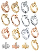 Роскошные дизайнерские кольца 925 Silver Cz Diamond Letter T Women Wedding Ring Fashion Classic Jewelry294D4044227