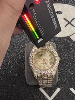 Montre de luxe diamond watch automatic movement steel case mens Watches Wristwatches waterproof