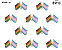 Rainbow Transgender Friendship Flag Lapel Pin Flag badge Brooch Pins Badges 10Pcs a Lot6952718