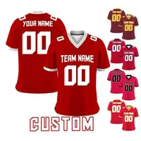 Red American Football Team Jersey 2023 2023 Aangepaste shirt Rugby Men Sublimatie Blanco's voetbal T-shirts Sportwear Play Game 23SS