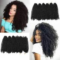 12 -calowe Malibob Warkocze szydełkowe Marlybob Włosy Afro Kinky Curly Braids Ombre Syntetyczne plecionki Włosy Extension187Q