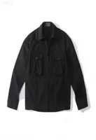 MEN039S Casual Рубашки весна и осень 2021Ss Ghost Piece Covershirt Cotton Nylon Tela Mens Street Shirt Shirt All Black Armb4066029