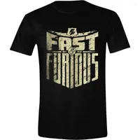 Camisetas masculinas abbigliamento rápido e furioso 8: 8 logotipo ousado preto (camiseta unissex tg.