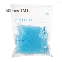 500pcs 1ml Plastic Pipettor Tip 1000ul Premium Microchemical Scientific Liquid Pipette Nozzle Accessories Lab Supplies