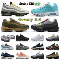 95 OG 95s Running Shoes Mens Womens Fashion Athletic Mesh Ultra University Blue Greedy 3.0 Neon Olive Green Triple Black Casual Trainers