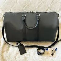 Mujer M41424 Keepall 45 50 55 Bolsa de viaje Tote Luxury Hand Bag Duffle Diseñador de lona Magnia Bag de lona grande