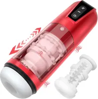 Sex Toy Massager Vibrator Automatic Male Masturbators - Masturbator with 7 Thrusting Vibrating Modes Waterproof Adult Toys for Men 3d Realistic Tpe