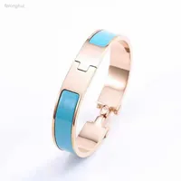 Bangle Cuffs Designer Bracelets Stainless Steel Enamel Rose Gold Bracelet for Man and Women Party Buckle Lovers Cuff Wedding Fashion Luxury Jewelry 14 Colors Option