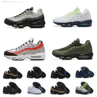 Designer 95 airmaxs Running Shoes Classic 95s Neon Mens Greedy Chaussures air Bred Triple Black White Solar Red Midnight Navy Reflective