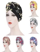 Stingy Brim Hats Floral Braid Hat Muslim Ruffle Cancer Chemo Beanie Turban Wrap Cap For Women14840073