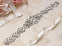 MissRdress Bridal Belt Sashes Silver Crystal Ribbons Pearls Rhinestone Wedding Sashes Bridal and Bridesmaids Dress YS8069062367