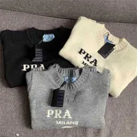 Cheap Clothing Pants 50% Off Autumn and winter new family badge embroidery loose and versatile round neck Pullover Sweater