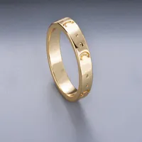 Have stamp Couple Ring Personality gold silver plated for mens and women engagement wedding jewelry lover gift289P