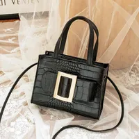 Evening Bags Messenger Bag For Women Solid PU Leather Shoulder Crossbody Crocodile Pattern Luxury Designer Handbags Small Square