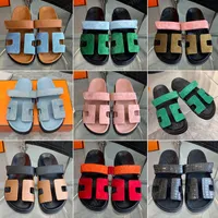 Designer Chypre Slippers Men's Women's Beach Sandals Classic Buckle Summer sans glissement en cuir extérieur tongs Flip Flip un pied Sutarrepré