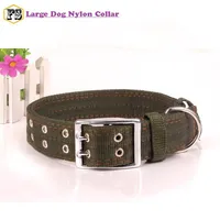 New arrival dog collars pet supplies 5cm nylon double buckle large dogs collar 2 colors 2 sizes whole 1963