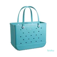 Waterproof Woman Eva Tote Large Shopping Basket Bags Washable Beach Silicone Bogg Bag Purse Eco Jelly Candy Lady Handbags207k