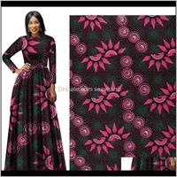 Clothing Apparel Drop Delivery 2021 Ankara Polyester Prints Binta Real Wax High Quality 6 Yards African Fabric For Party Dress Shi207b