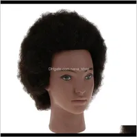 Cabeças Cosmetologia Afro Mannequin Head Wak Hair Wak para Braiding Cutting Practice qyhxo dtpyn333k