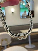 2Color hochwertige Marke Dessinger Brief Anhänger Halsketten Mode Männer Frauen Collarbone Kette Einfacher Hochzeit Schmuck Geschenk