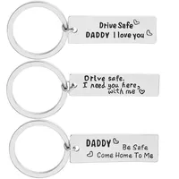 Key Rings Key Chain I Love You DaD Father's Day Birthday Day Letter alloy keychains