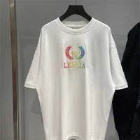 Cheap Clothing Outlet Sales 75% off High new chest ears color gradient printing ins Unisex t-shirt tee short sleeve