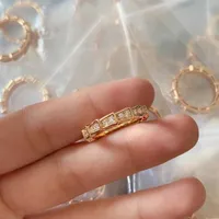 Factory Outlet Bone Snake v Plated Mijin Micro Full Diamond 18k Rose Gold Couple Ring