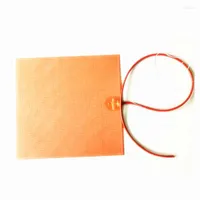 Carpets 250C 350 400 1.5mm Heat Pad For 3d Printer Silicone Rubber Heater 220v 1200w Adhesive 1 Side 100k Thermistor 1000mm Lead 350mm