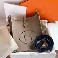 Evelynes Bags H family Bag Mini messenger bag Togo leather fashion versatile bucket bag women