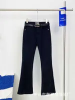 Women's Jeans Ce11 L1ne Pants Trousers Denim Fashion Designer Brand Long Balimiu Ribbon Belt High Waist Straight Fit Elegant Leisure Ca