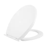 Miibox Removable Round Bowl Matte White Toilet Seat, with Nonslip Grip-Tight Never Loosen Bumpers Prevent Shifting, Quiet-Close Seat, Quick Release for Easy Cleaning