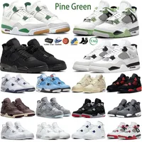 4s basketball shoes Pine Green Seafoam Military Black navy 4 men Red Thunder Photon Dust Sail Black Cat White Oreo Pure Money Infrared Cool Grey women mens sneakers