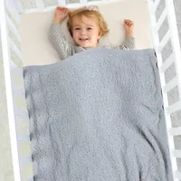 Blankets Infant Blankets Knitted Monthly Baby Stroller Girls Boys Cotton Blanket Super Soft born Swaddle Wrap Toddler Crib Bed Sheet 230320