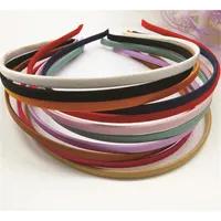 50 Pieces Blank Solid Colors Fabric Covered Headband Metal 5mm Hair Band For Hair Accessories Diy Craft Whole257e