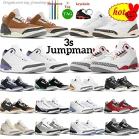 TOP Top Quality Neapolitan 3 men basketball shoes Winterized UNC jumpman 3s Dark Iris Cardinal Red j3 Mocha Black Cement mens trainers sports