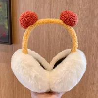 Berets 2023 Autumn And Winter Girls' Korean Fashion Trend Cute Bear Ears Warm Cold Proof Contrast Color Ear Protectors