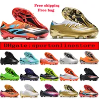 Gift Bag Quality Soccer Boots X Speedportal Messis FG Metal Spikes Football Cleats Mens Comfortable Trainers Soft Leather World Cup Shoes scarpe calcio 2023