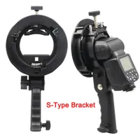 Other A V Accessories S Type Bracket Handheld Grip Bowens S Mount Holder for Speedlite Flash Snoot Softbox Beauty Dish Honeycomb Godox 230320
