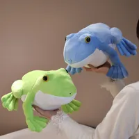 32cm Cute Anime Frog Plush Pillow Stuffed Soft Down Cotton Toys Kawaii Animal Frog Dolls for Children Boys Birthday Xmas Gift LA567