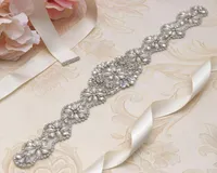MissRdress Bridal Belt Sashes Silver Crystal Ribbons Pearls Rhinestone WeddingSashes Bridal and Bridesmaids Dress YS8069458205