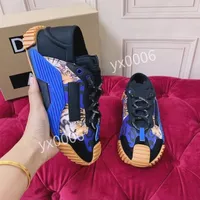 top new designer sneaker Casual Shoes Womens Fashion Mesh Calfskin Patchwork black white Sneakers Knit Technical Platform Trainers