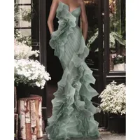 Party Dresses 2023 Deep VNeck Tulle Evening Gowns Vestidos De Festa Sexy Straps ALine Side Split Prom Dress Plus Size 230320
