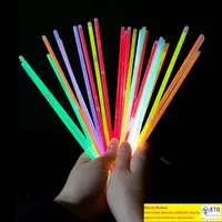 Glow Stick Necklace Glow in the Dark Neon Sticks Party Fluorescent Bracelets Christmas Party Supplies