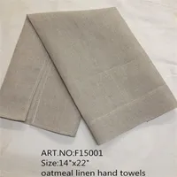 Home Textile Classical American style12PCS lot 14 x22 Seaming edges color Oatmeal Linen Hand Towel makes any guest feel 225N