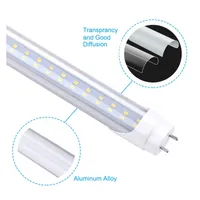 Led Tubes T8 Light Tube 4Ft Dualend Powered Ballast Bypass 18W 40W Equivalent Fluorescent Bb Replacement Clear Er Ac85265V Lighting Dhu7A