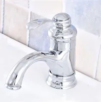Bathroom Sink Faucets Polished Chrome Brass Basin Faucet Modern Wash Mixer Tap And Cold Lsf632