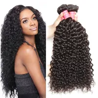 Unprocessed Indian Human Remy Virgin Hair Jerry Curly Hair Weaves Hair Extensions Natural Color 100g bundle Double Wefts 3Bundles 2589